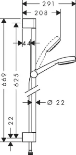 Душевой гарнитур Hansgrohe Crometta  26652400 хром